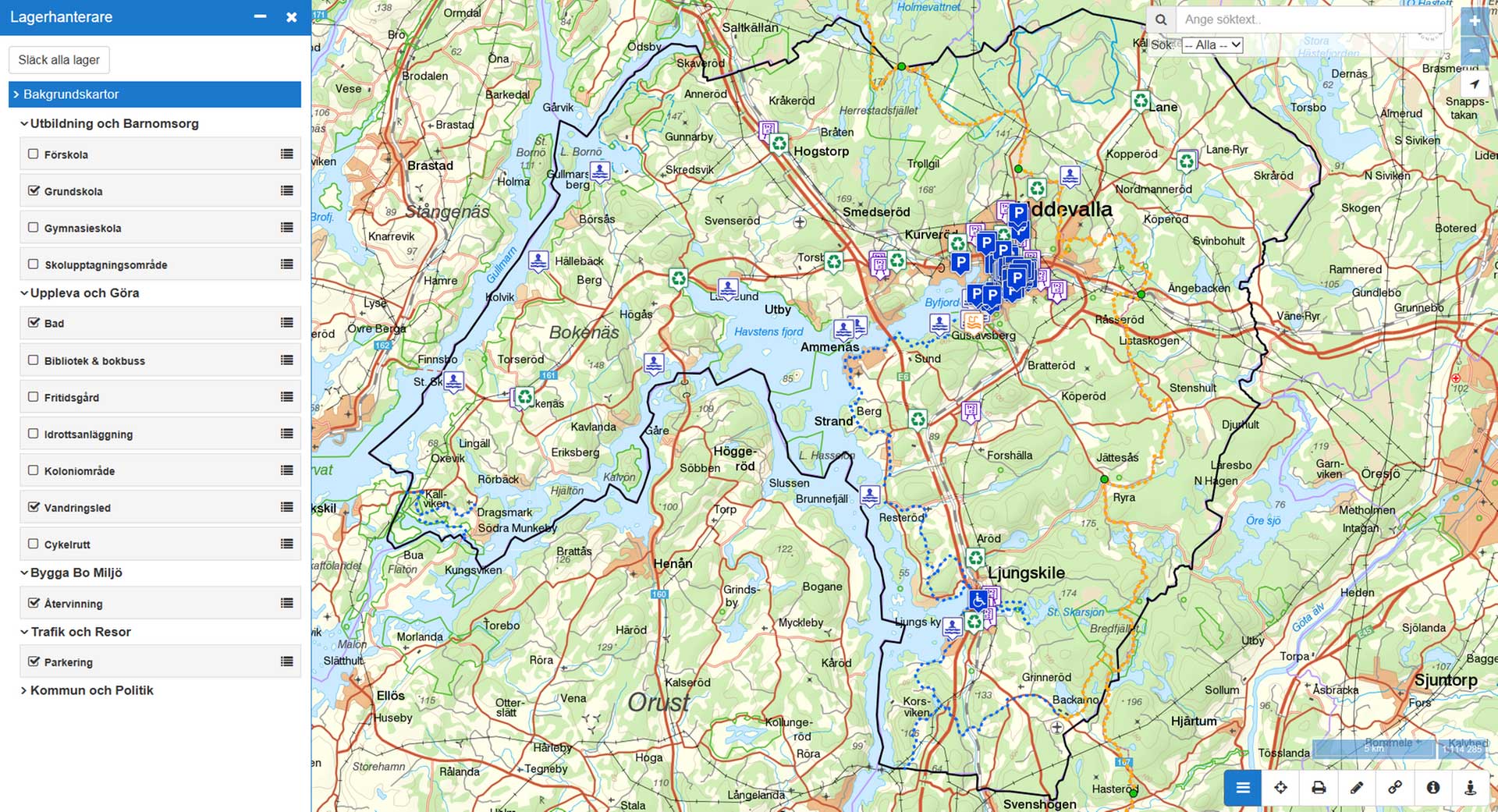 karta över uddevalla Kartor   Uddevalla kommun